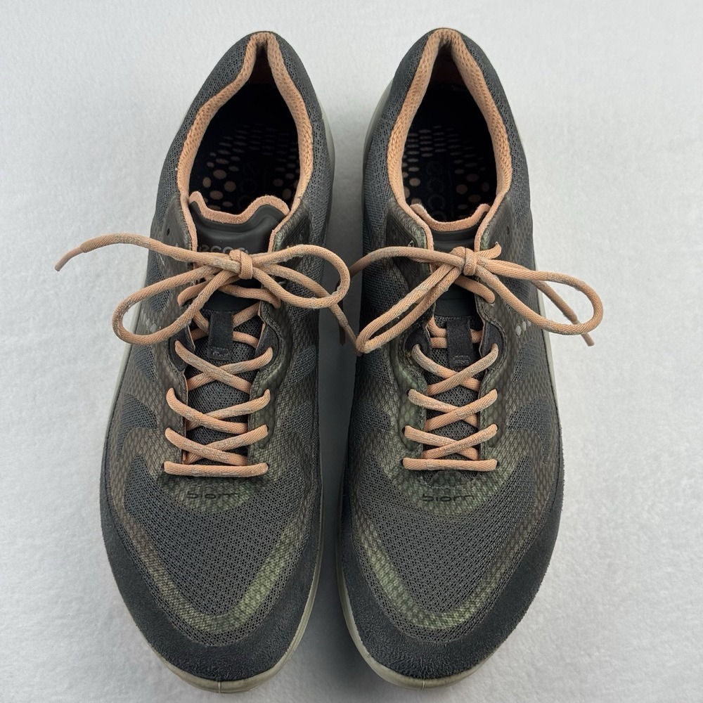 ECCO Biom Fjuel Racer Cross Trainer Sneakers Dark Shadow Peach Womens EU 38 US 7 - Picture 6 of 11